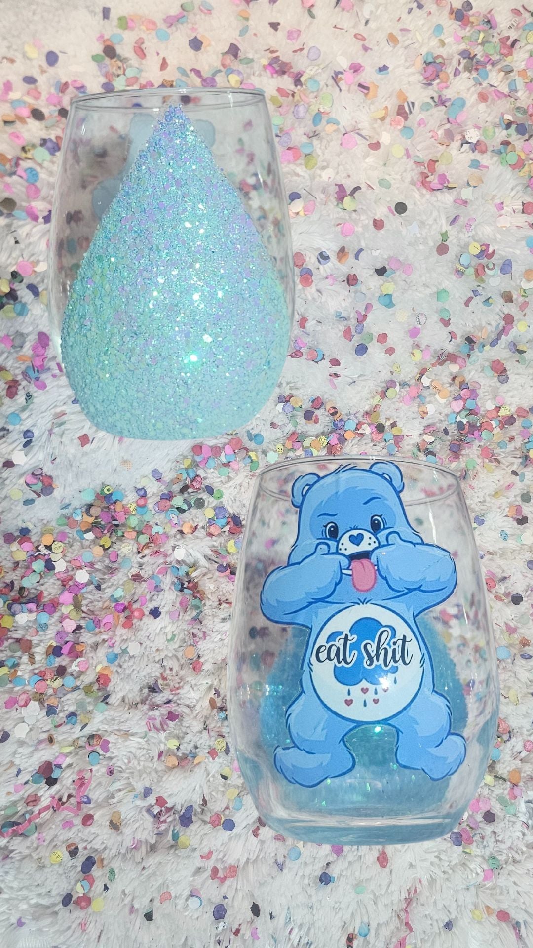 RTS Grumpy Bear 20oz Wine Glass