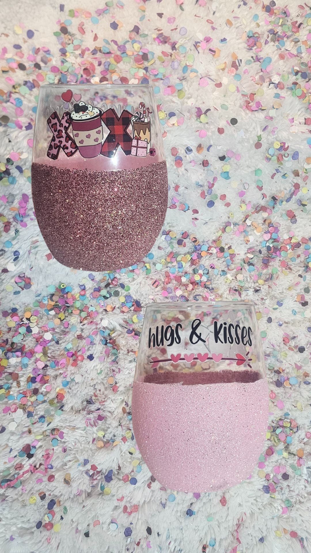 RTS Pink & Red Love 20oz Wine Glass